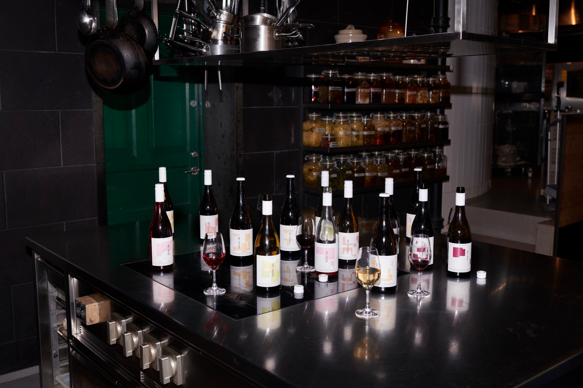 All Martin Obenaus wine bottles and labels on a table