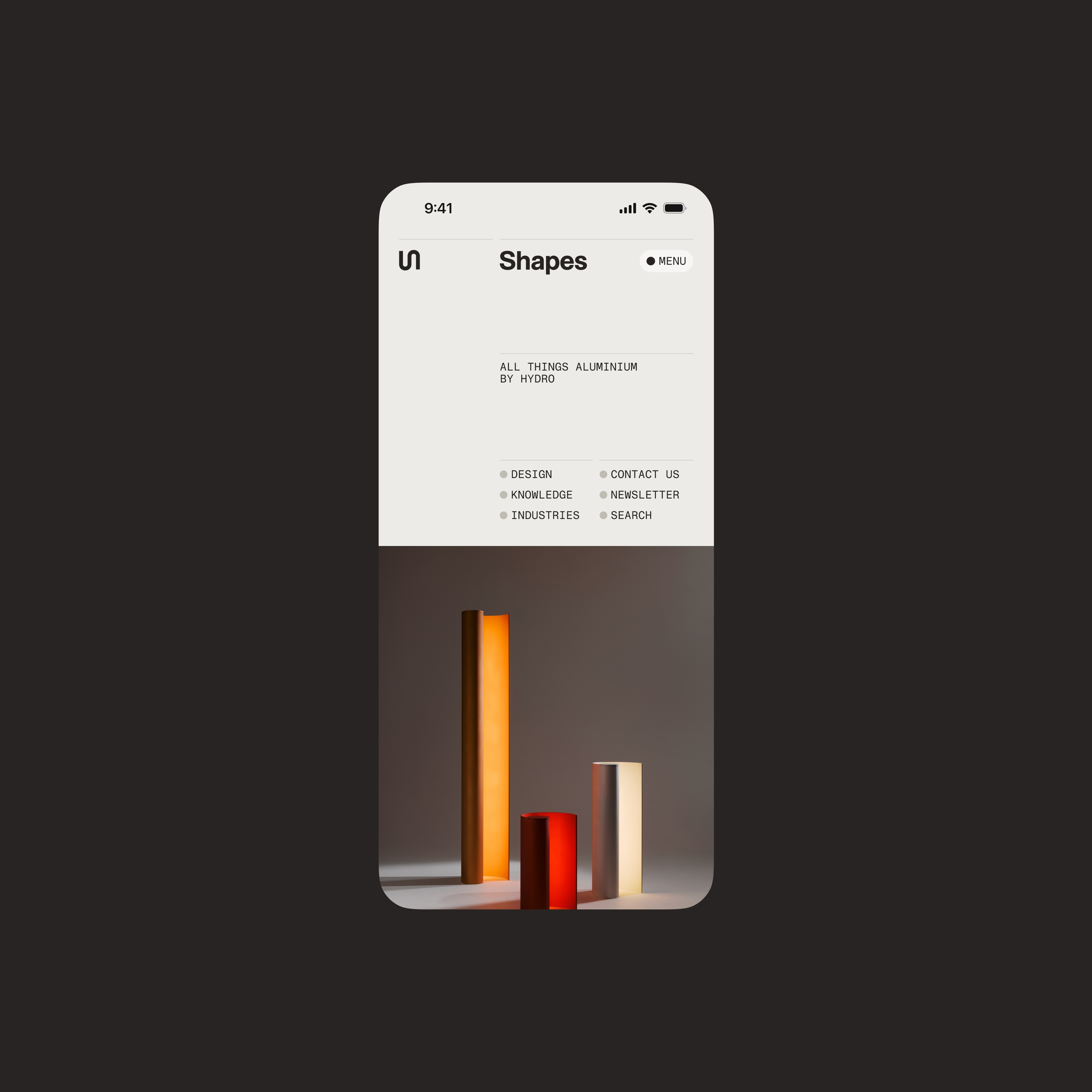 Shapes mobile web screens
