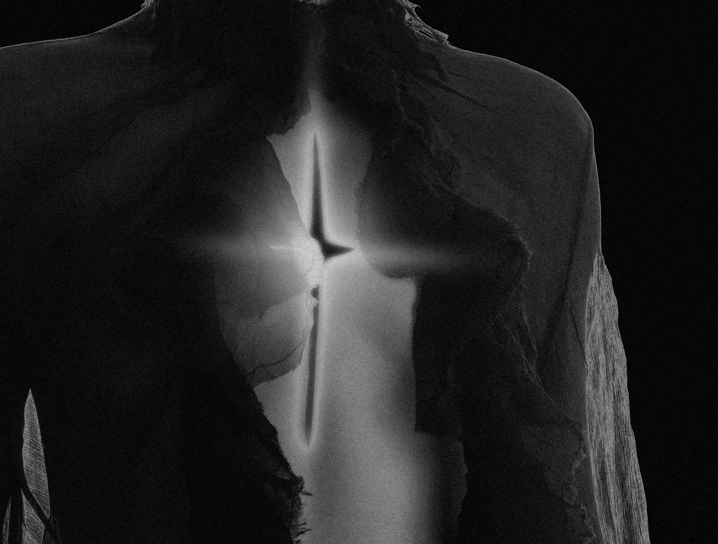 Solarized torso with a glowing Darkstar mark