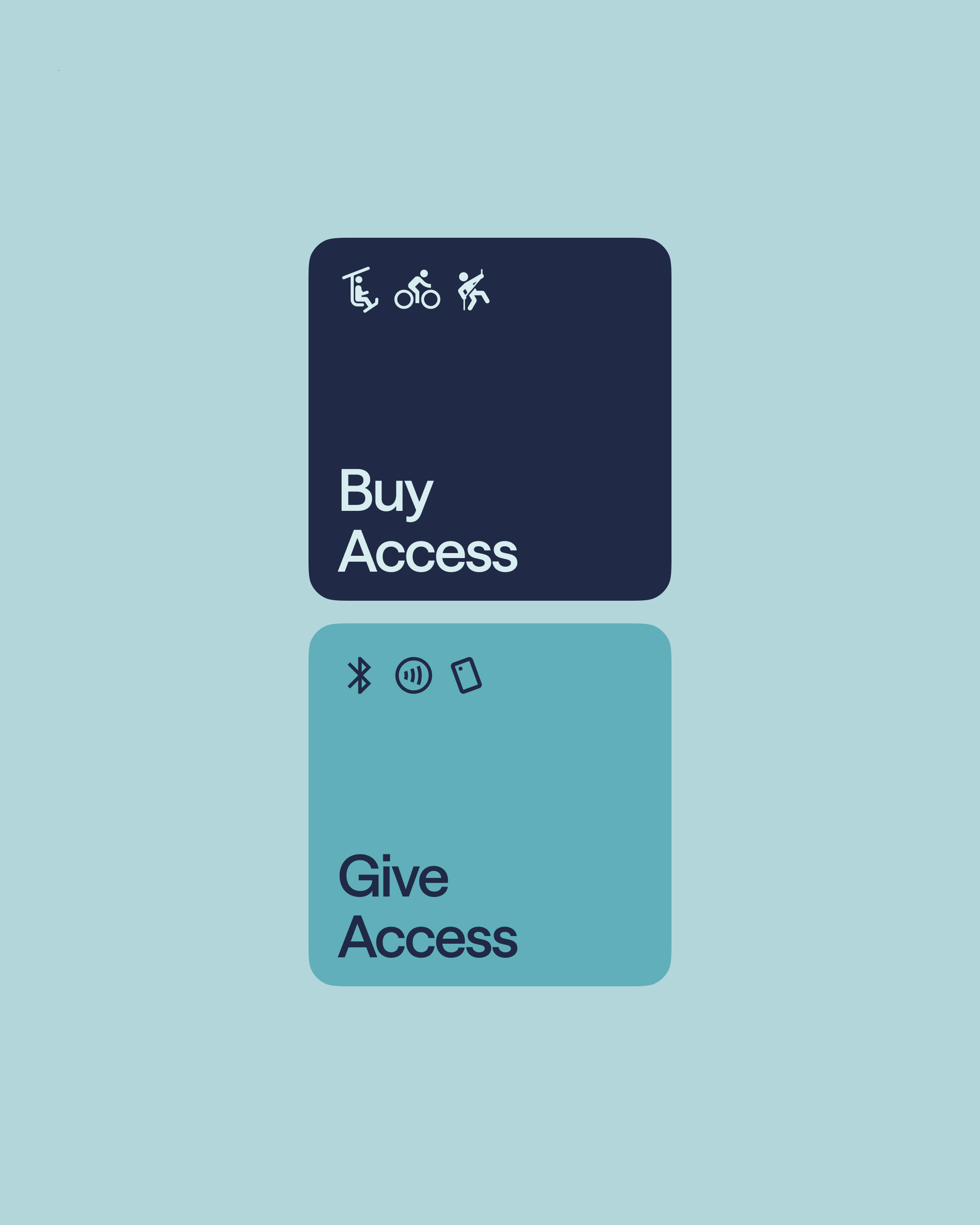 Simplified UX for the Skimore app with two core tasks: Buy Access and Give Access